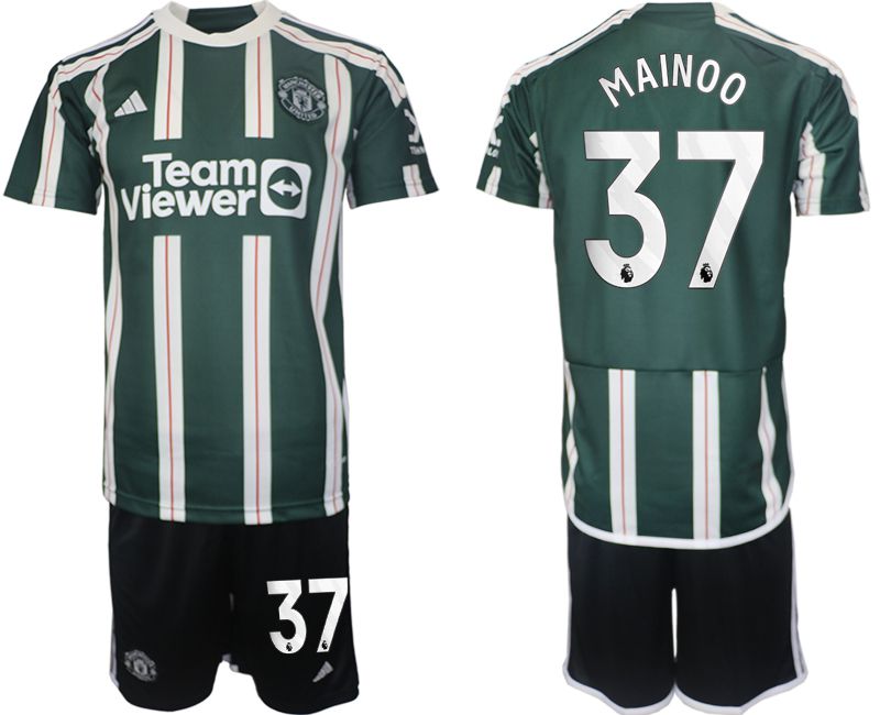 Men 2023-2024 Club Manchester United away green #37 Soccer Jersey->->Soccer Club Jersey